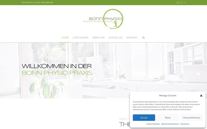Screenshot of bonnphysio.de
