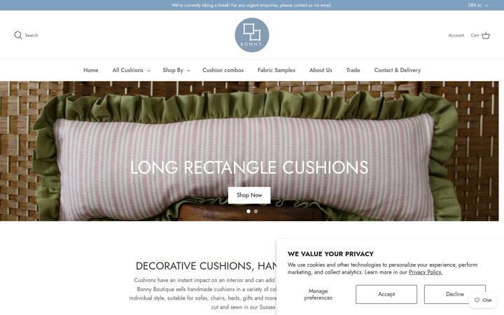Screenshot of bonny-boutique.co.uk