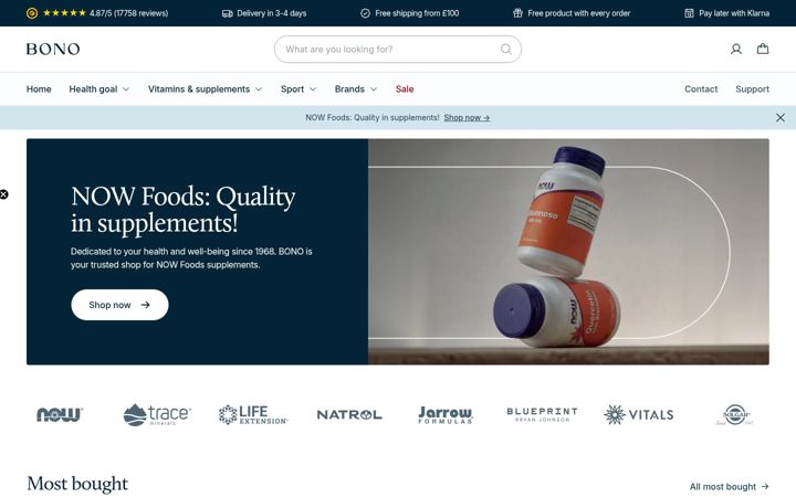 Screenshot of bono.co.uk