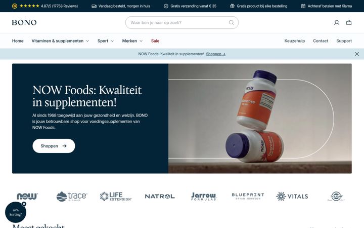 Screenshot of bono.nl