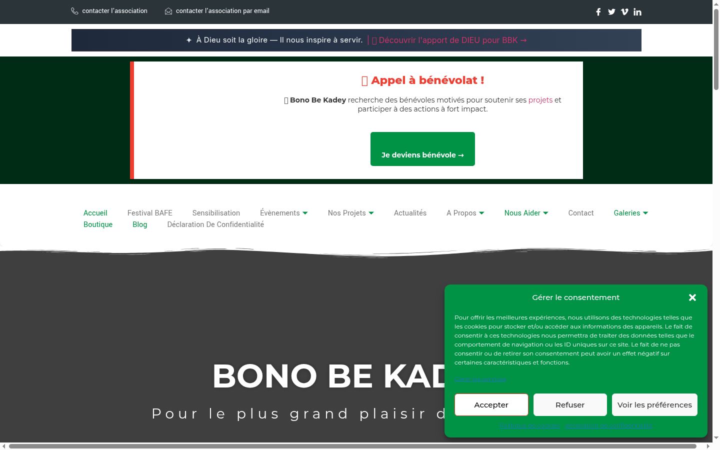 Képernyőkép a bármilyen interakció előtt megjelenő hozzájárulási bannerről