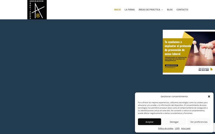 Screenshot stránky bonomeabogados.es