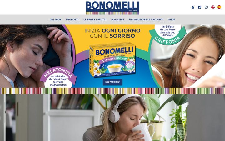 Screenshot stránky bonomelli.it