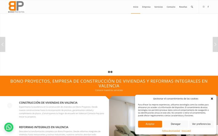 Screenshot of bonoproyectos.es
