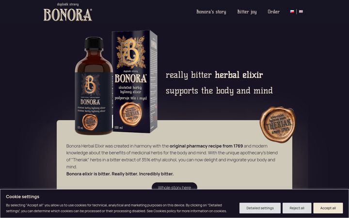 Screenshot of bonora.cz