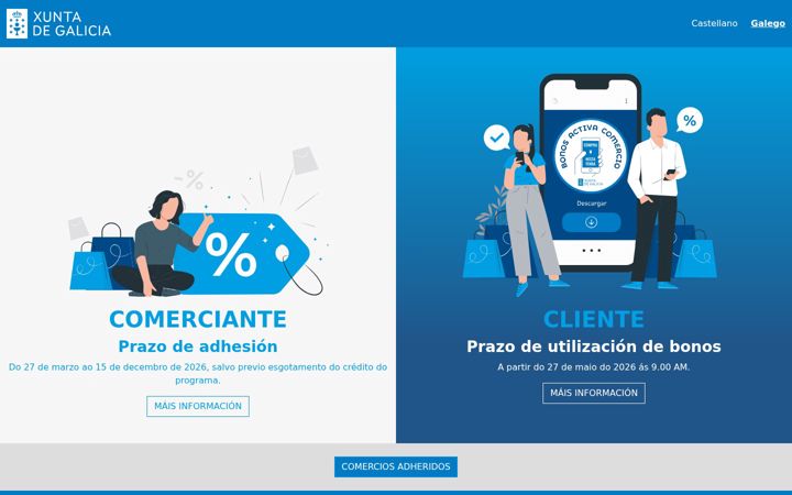 Screenshot of bonosactivacomercio.gal