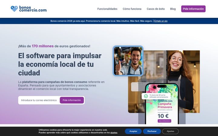 Captura de ecrã de bonoscomercio.com