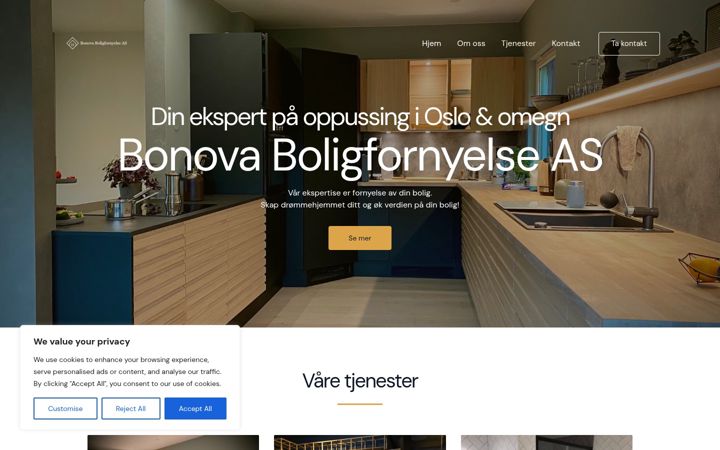 Screenshot of bonova.no