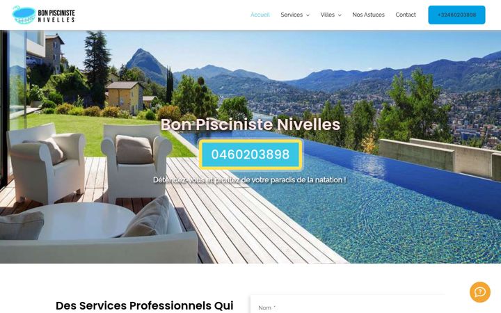 Screenshot of bonpiscinistenivelles.be