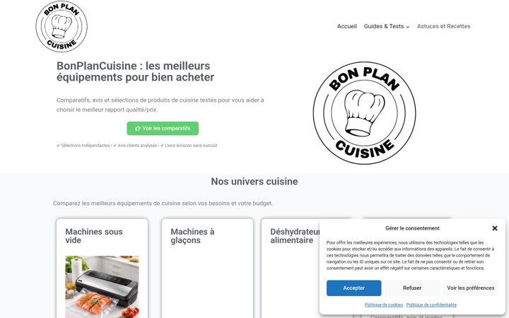 Képernyőkép: bonplancuisine.fr