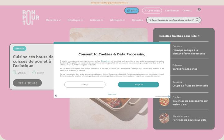 Screenshot of bonpourtoi.ca