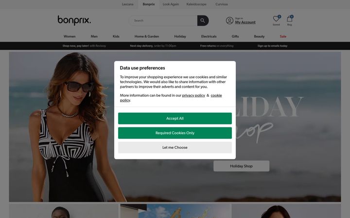 Screenshot von bonprix.co.uk