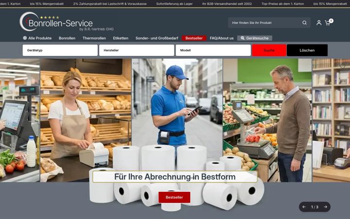 Screenshot of bonrollen-service.de