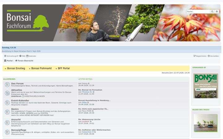 Screenshot of bonsai-fachforum.de