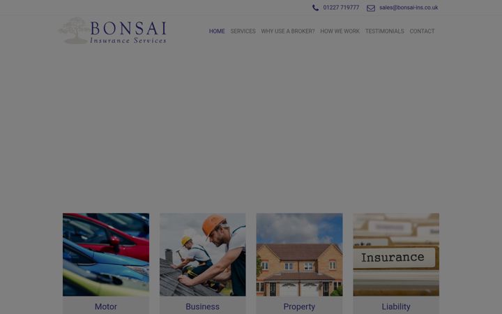 Screenshot ta' bonsai-ins.co.uk
