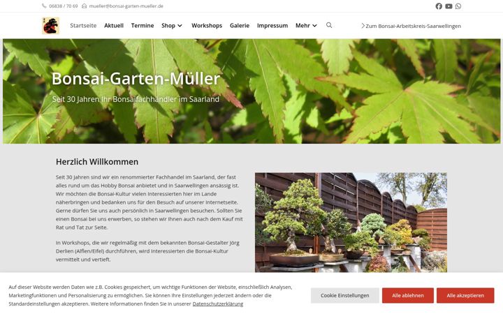 Screenshot of bonsai-mueller.com