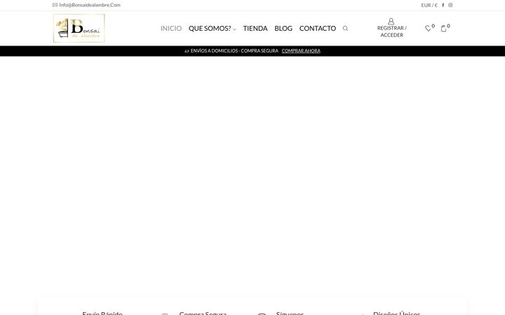 Screenshot stránky bonsaidealambre.com