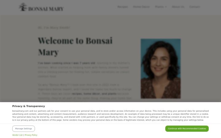 Screenshot of bonsaimary.com