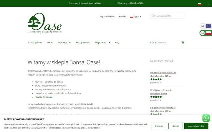 Screenshot of bonsaioase.com