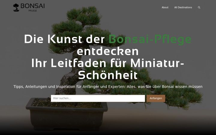 Screenshot of bonsaipflege.net