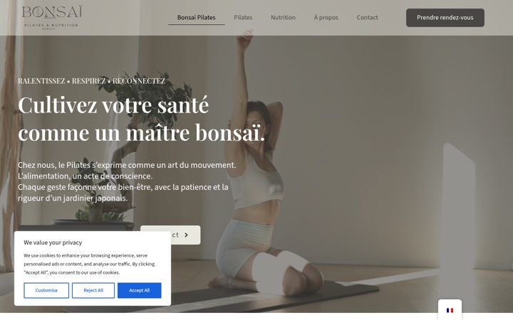 Screenshot of bonsaipilates.ch