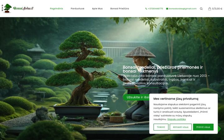 Screenshot of bonsaisodas.lt