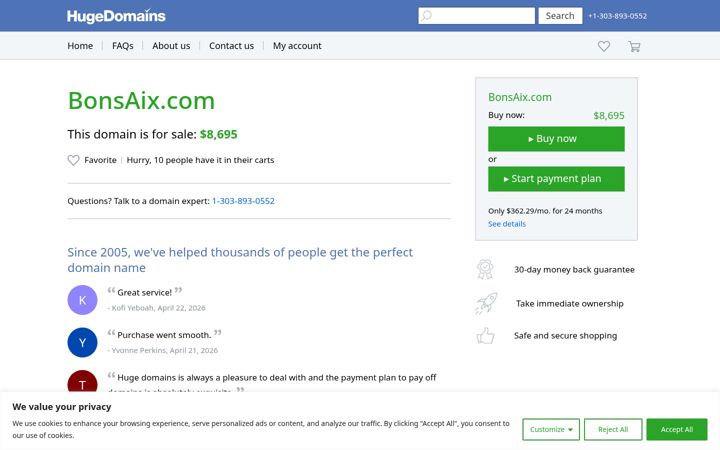 Screenshot of bonsaix.com