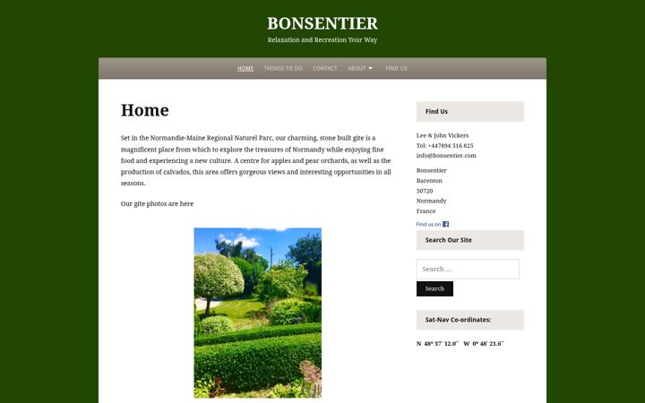 Ekrānuzņēmums no bonsentier.com