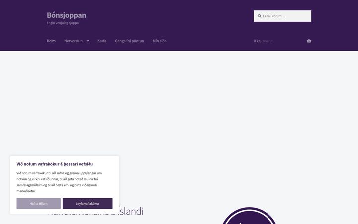Screenshot of bonsjoppan.is