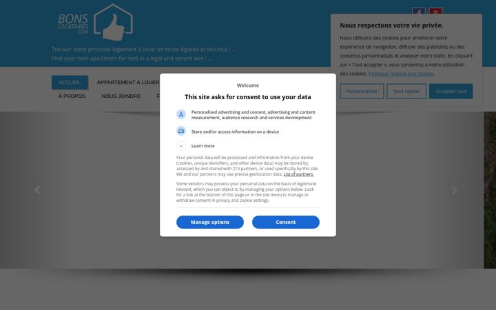 Screenshot of bonslocataires.com