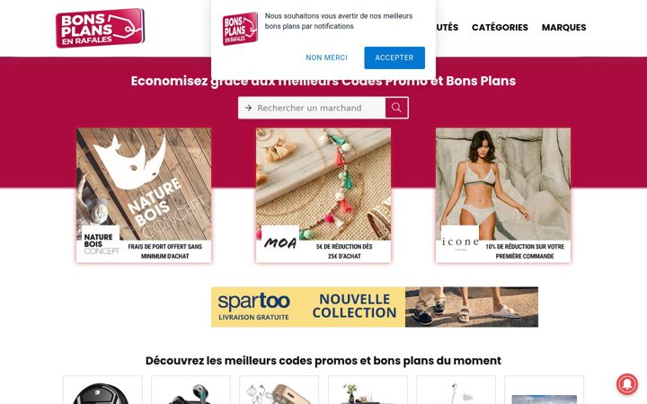 Screenshot of bonsplansenrafales.com