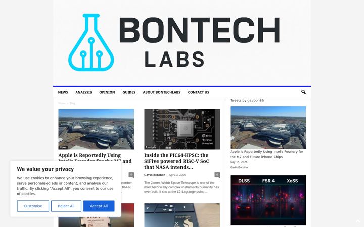Screenshot of bontechlabs.com