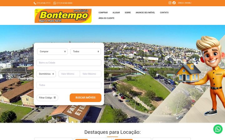 Screenshot of bontempoimobiliaria.com.br