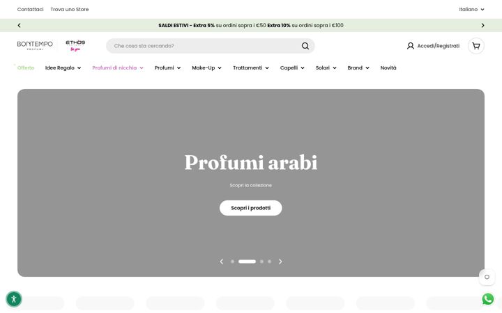 Ekrānuzņēmums no bontempoprofumi.it