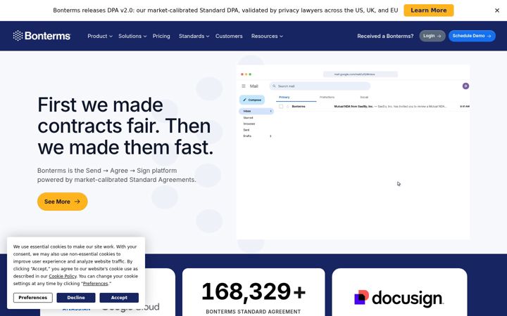 Screenshot of bonterms.com