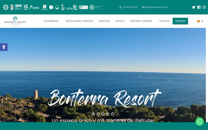 Screenshot of bonterraresort.com