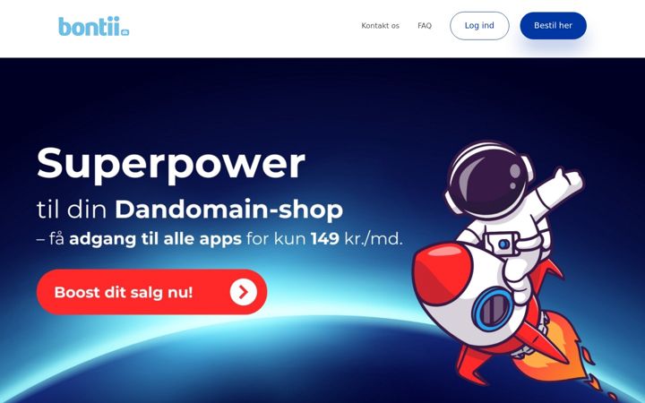 Kuvakaappaus sivustosta bontii.dk