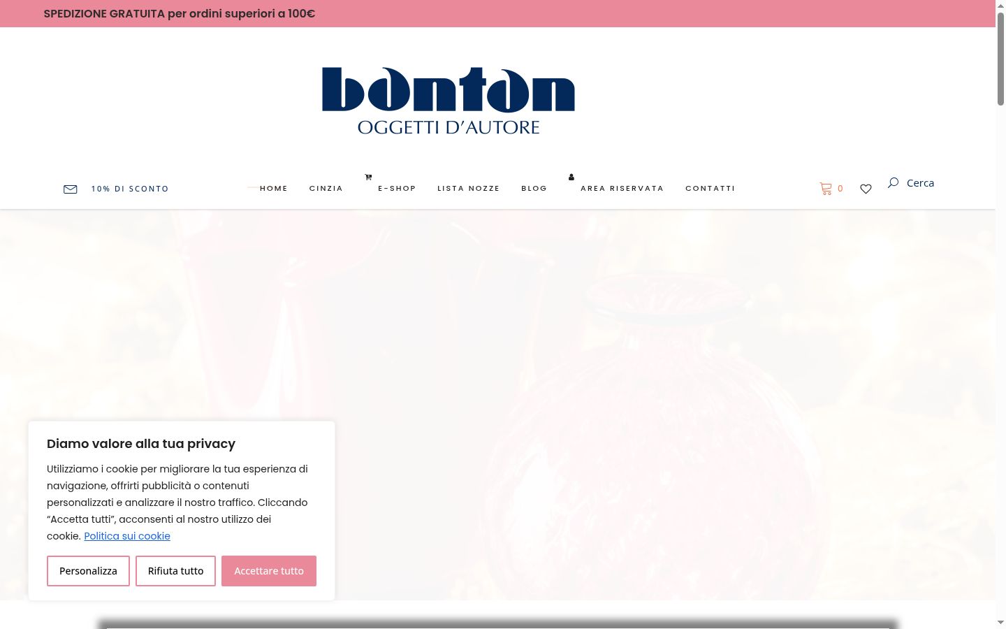Captura de pantalla del banner de consentimiento mostrado antes de cualquier interacción