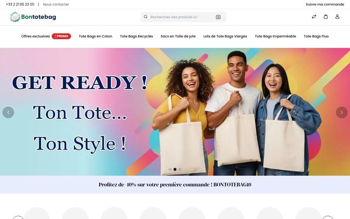 Screenshot of bontotebag.fr