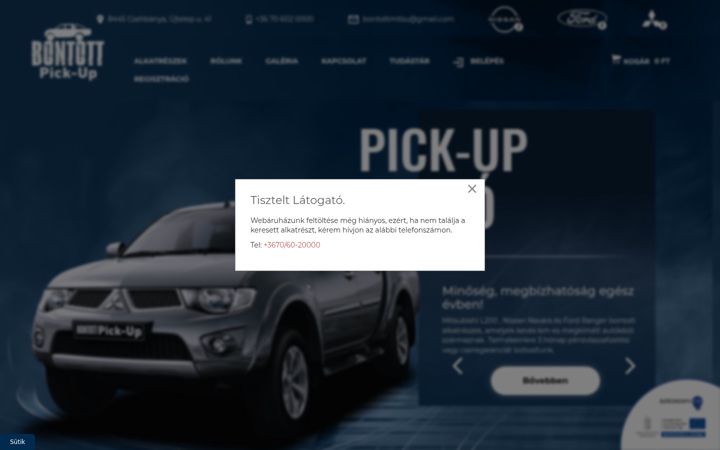 Képernyőkép: bontottmitsubishi.hu