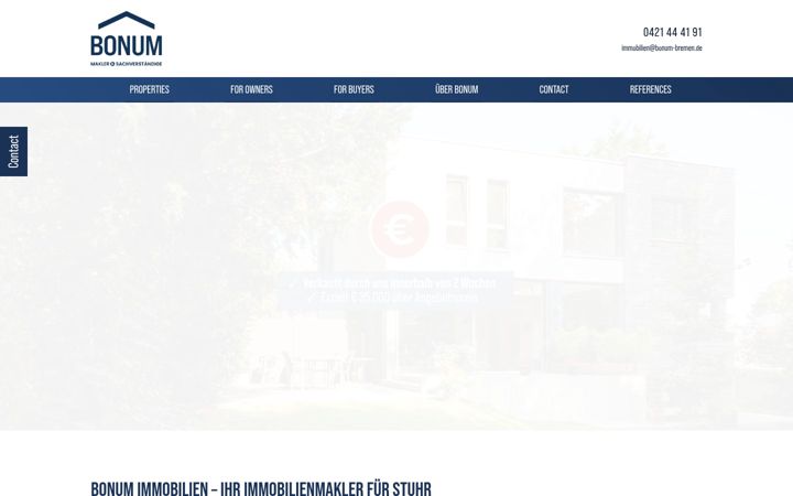 Screenshot of bonum-bremen.de