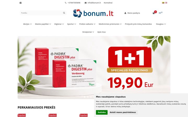 Screenshot of bonum.lt