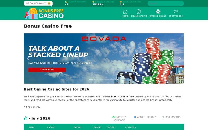 Screenshot of bonus-casino-free.com