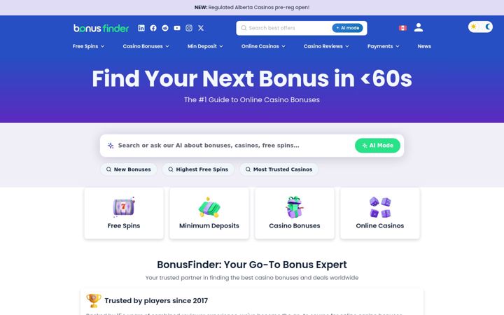 Screenshot of bonus.ca