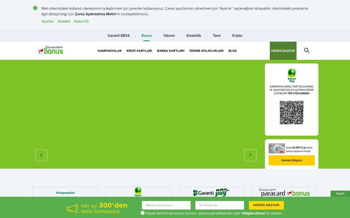 Skjámynd af bonus.com.tr