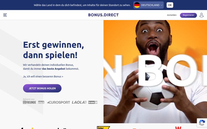 Screenshot of bonus.direct