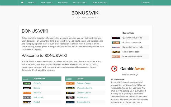 Screenshot of bonus.wiki