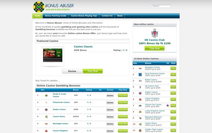Screenshot of bonusabuser.com