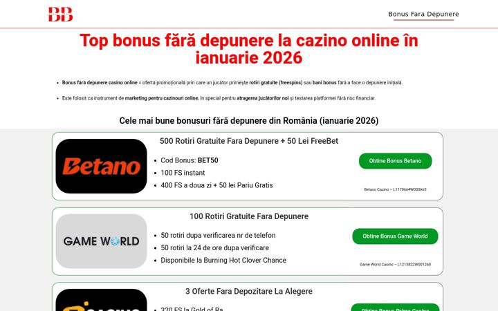 Screenshot of bonusbonus.ro