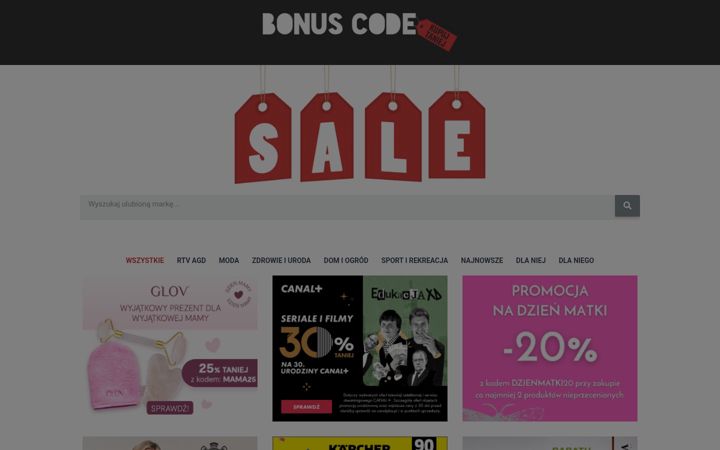 Screenshot of bonuscode.pl